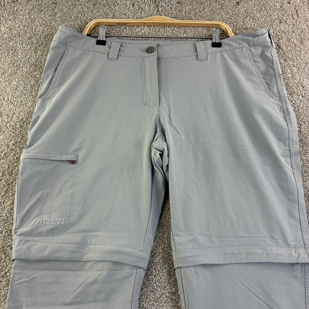 Maier Sports Unisex Convertable Zip Off Pants Hiking Travel Grey Gorpcore Casual